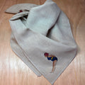 The Little Lady Swimmer Bandana Scarf Neck Tie 100% Cotton Dark Beige